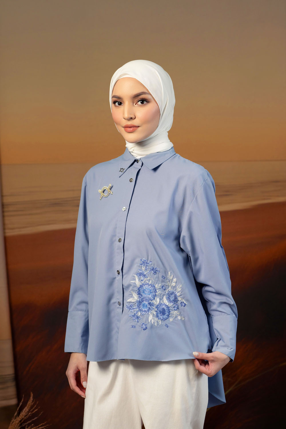 Mirbelia Shirt Velvet Blue