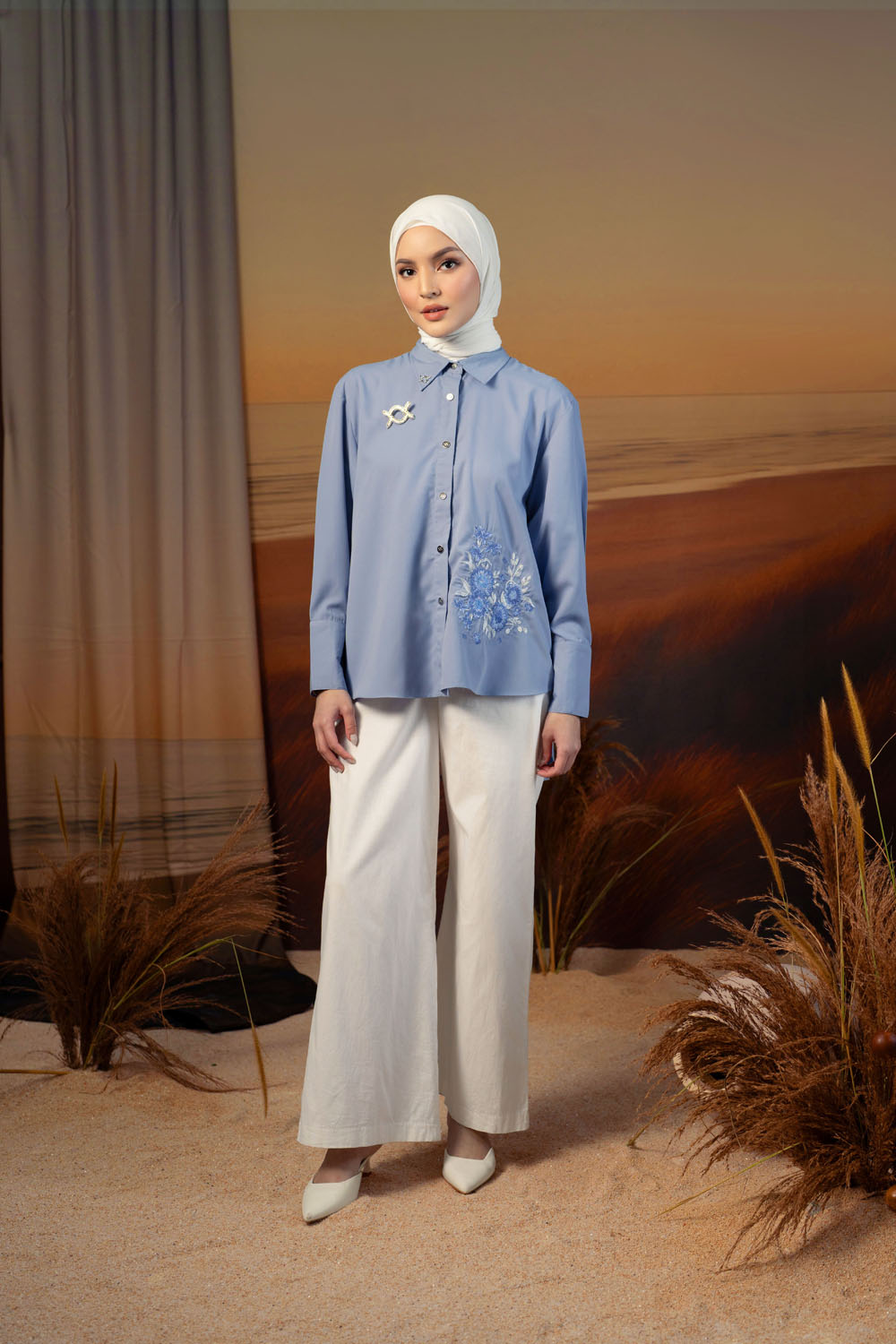 Mirbelia Shirt Velvet Blue