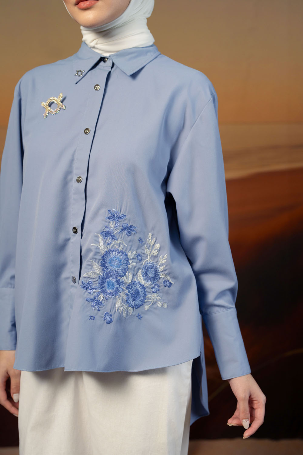 Mirbelia Shirt Velvet Blue