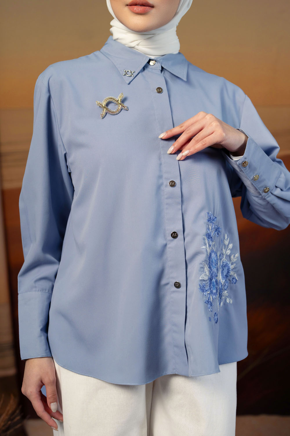 Mirbelia Shirt Velvet Blue