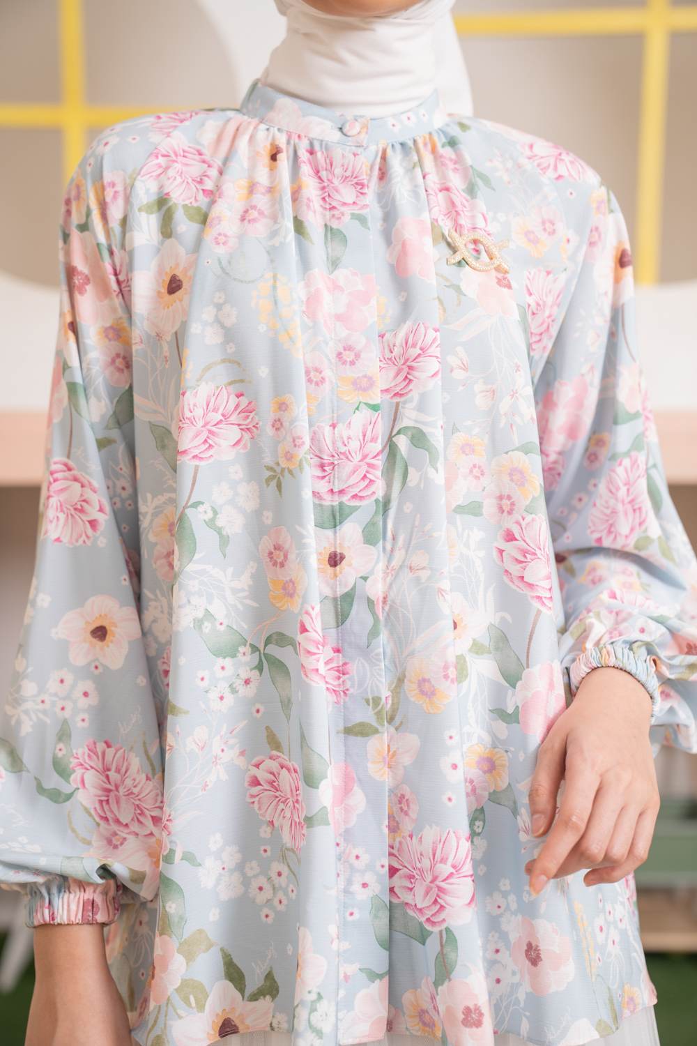 Zinnia Blouse (Minor) Summer Blue