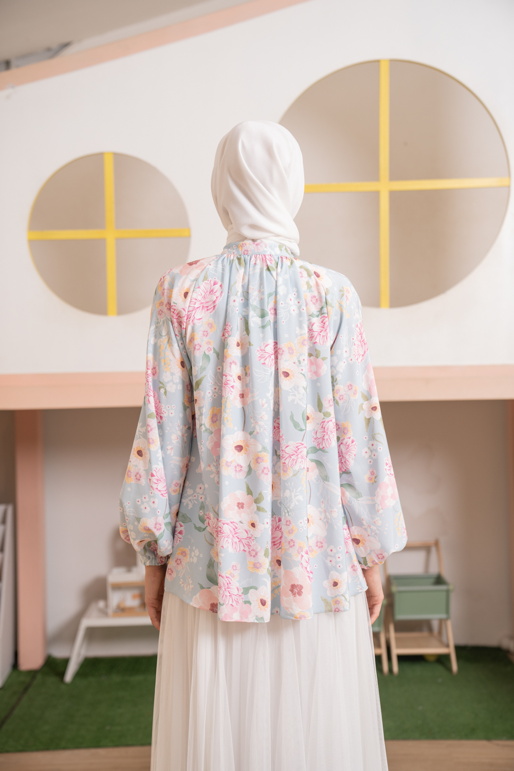 Zinnia Blouse (Minor) Summer Blue