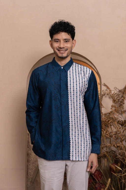 Image of Klamby - Semantik Long Shirt Men (Minor) Ancient Blue