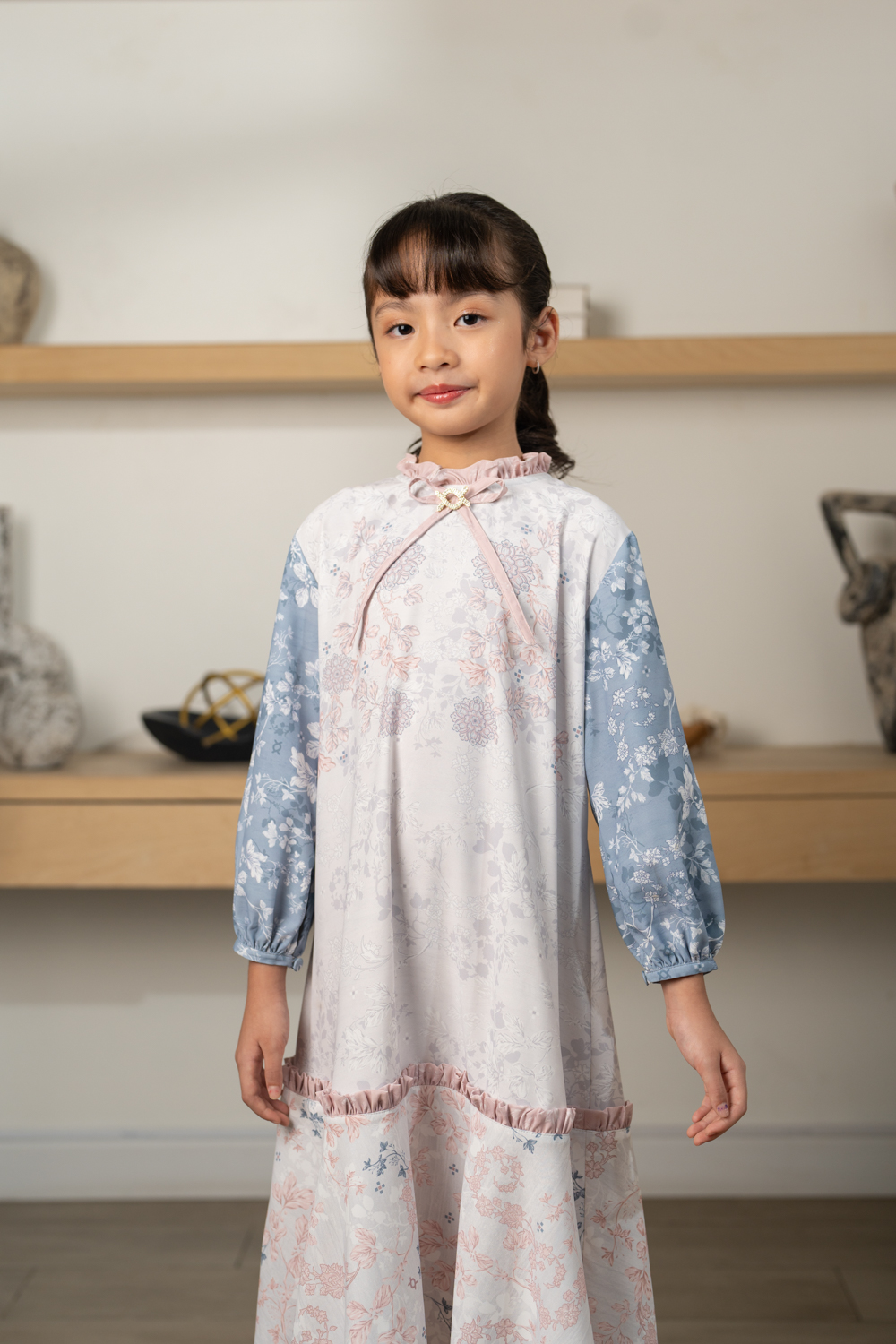 Siara Dress Girl (Minor) Silk Grey