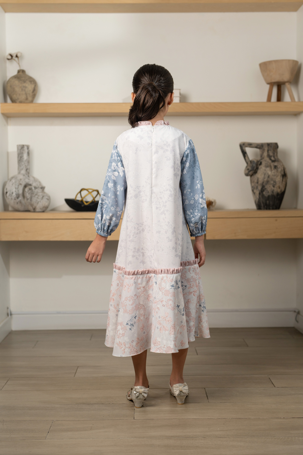 Siara Dress Girl (Minor) Silk Grey