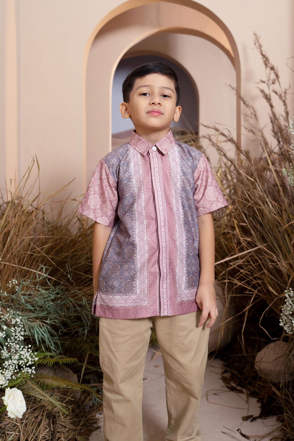 Medinela Shirt Boy (Minor) Pink Scallop