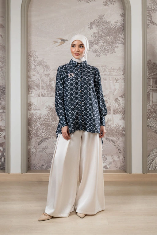 Image of Monogram Pleated Shirt (Minor)