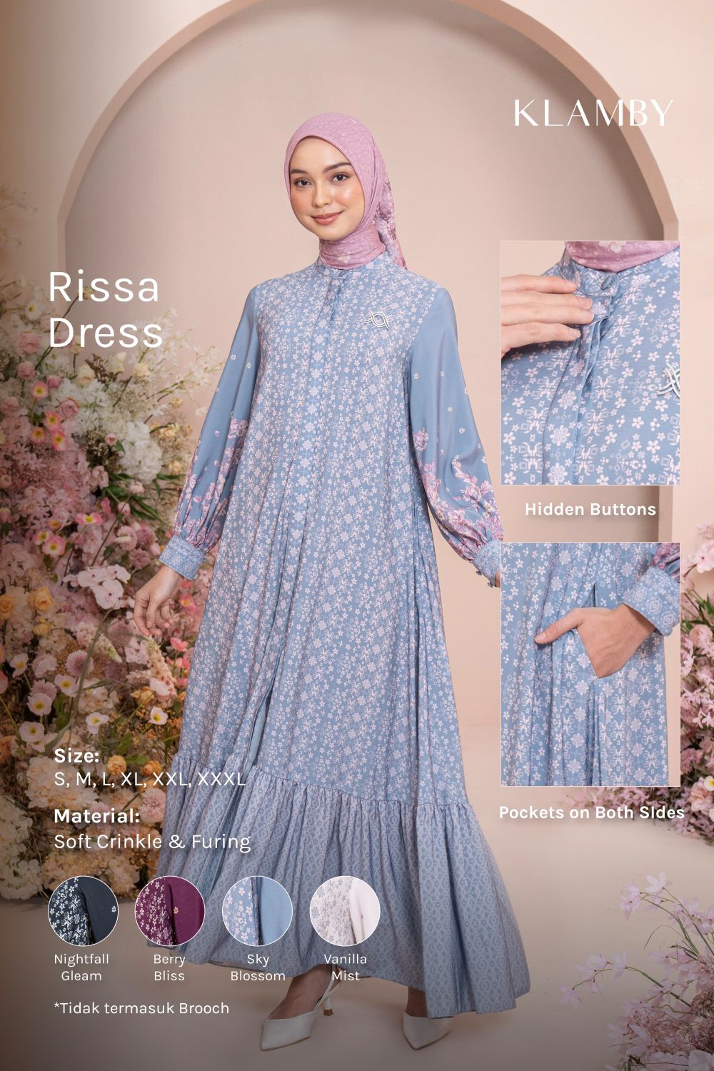 Rissa Dress (Minor) Sky Blossom