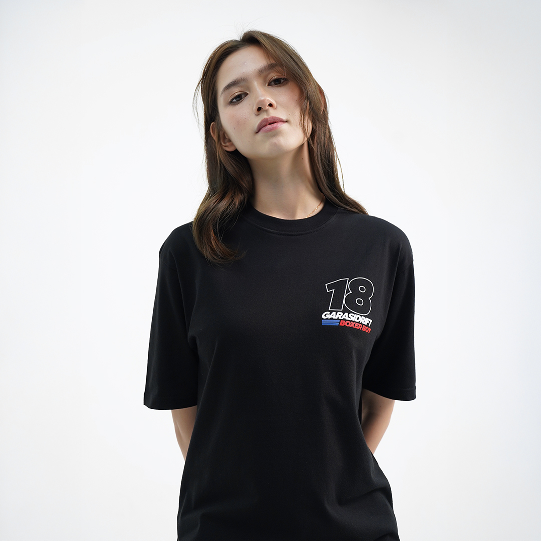 Garasi Drift T-Shirt Boxer Boy Track Warrior Black
