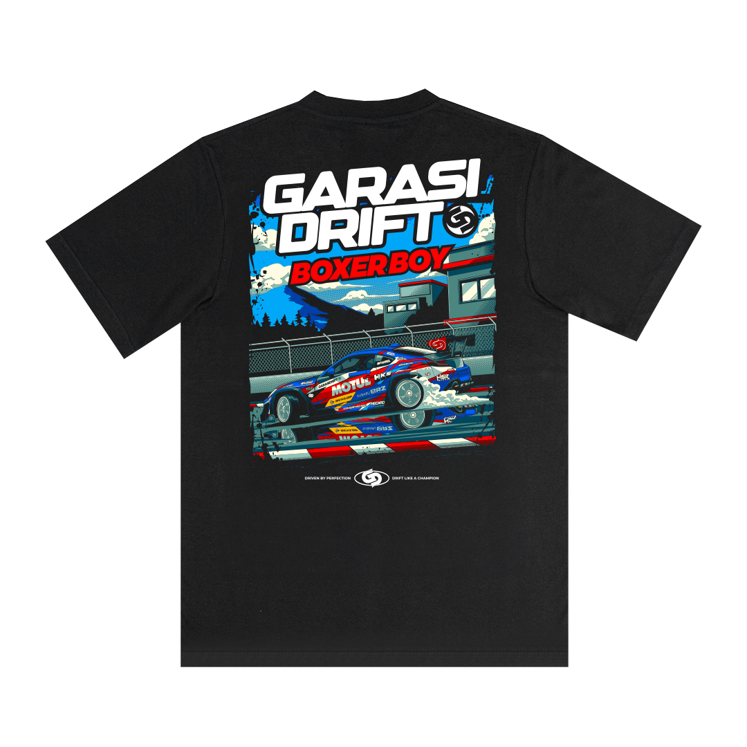 Garasi Drift T-Shirt Boxer Boy Track Warrior Black