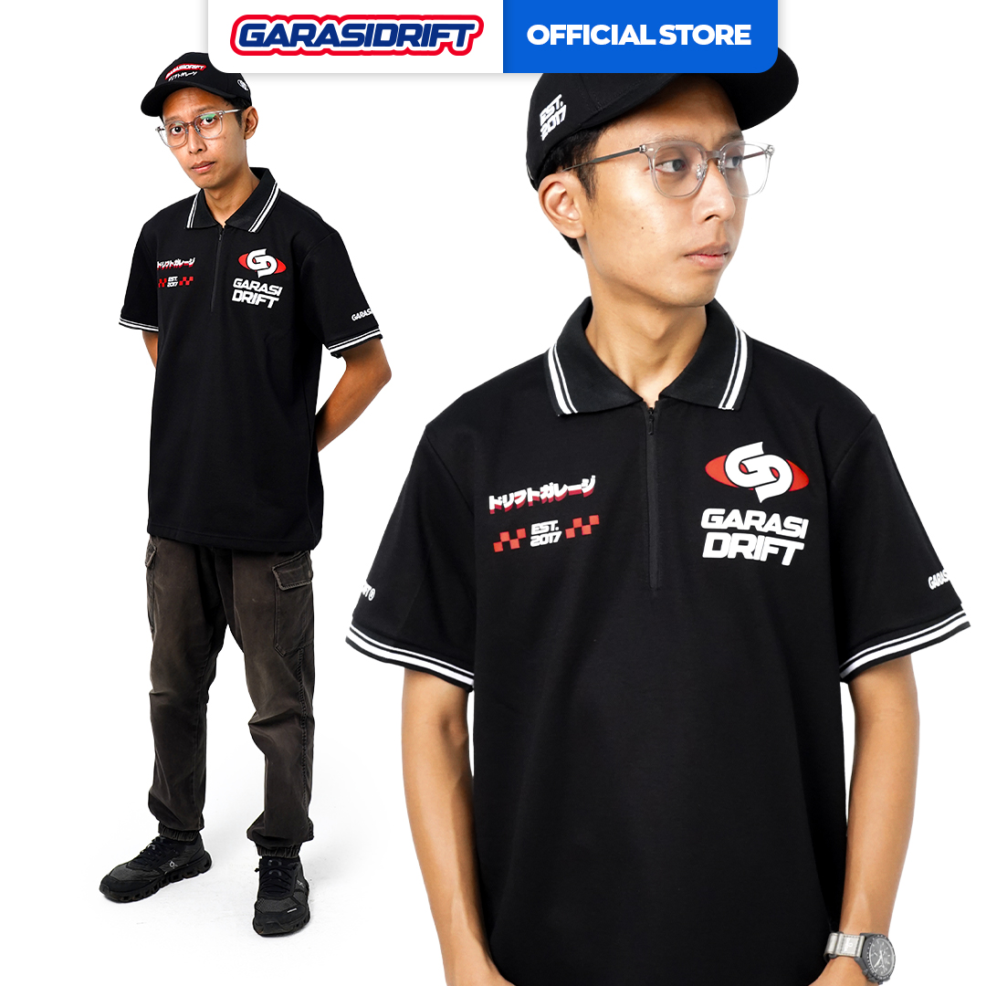 Garasi Drift Polo Shirt Apex Control Classic Black
