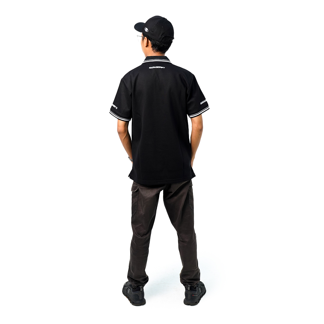 Garasi Drift Polo Shirt Apex Control Classic Black