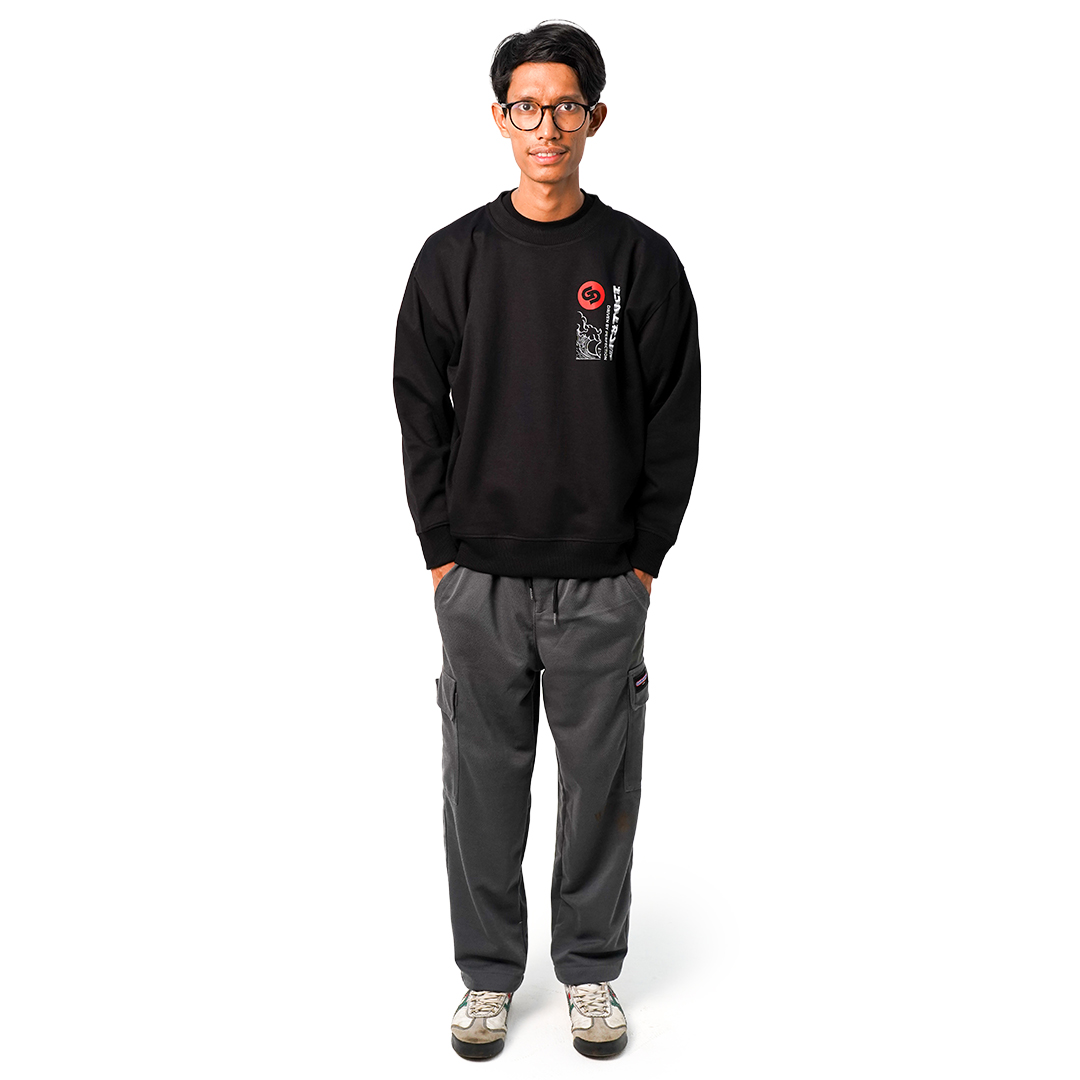 Garasi Drift Sweater Bloodmoon Wave Crew