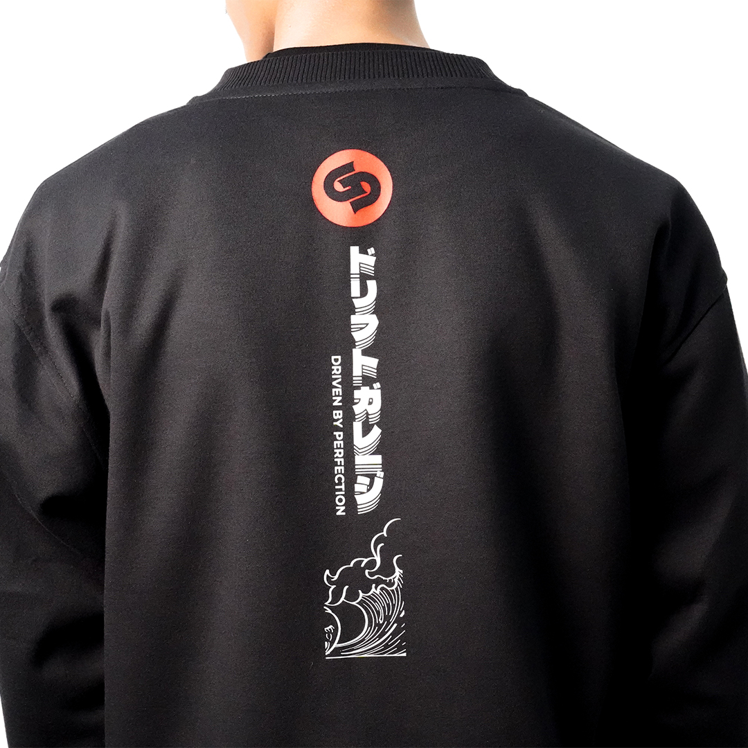 Garasi Drift Sweater Bloodmoon Wave Crew