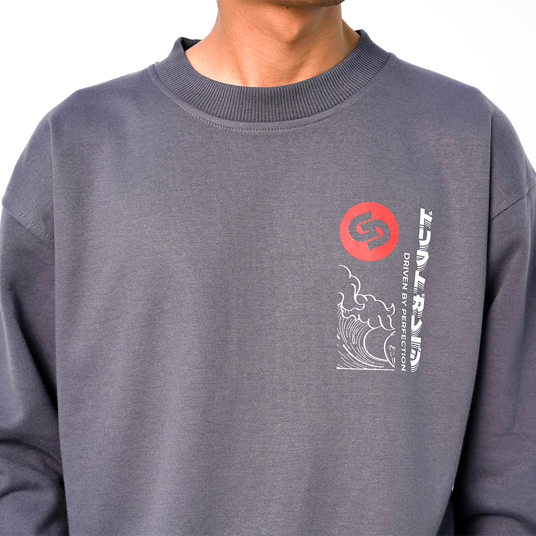 Garasi Drift Sweater Bloodmoon Wave Crew