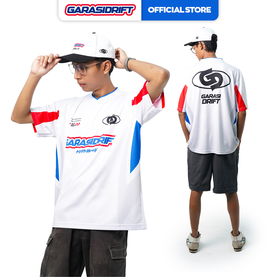 Garasi Drift Classic Jersey Redline Competition White