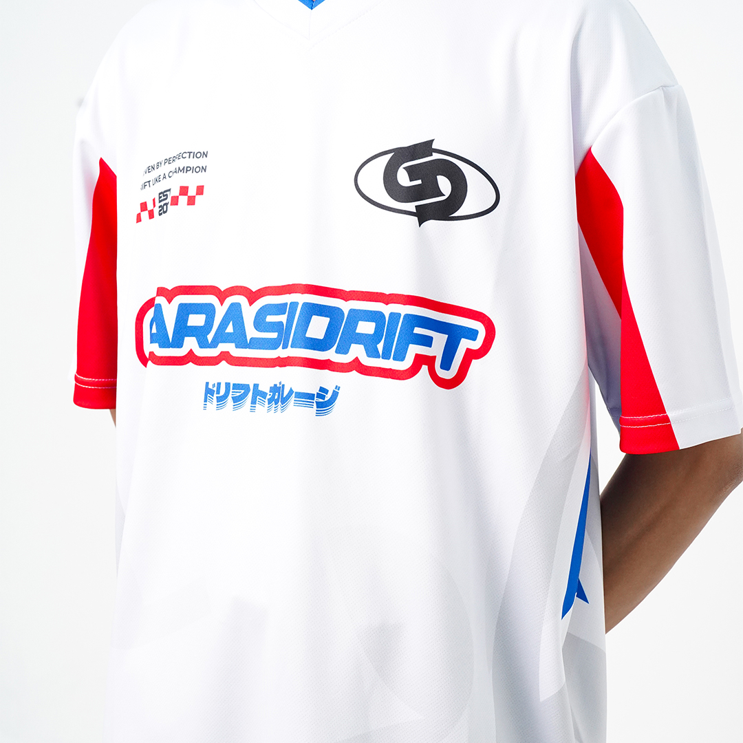 Garasi Drift Classic Jersey Redline Competition White