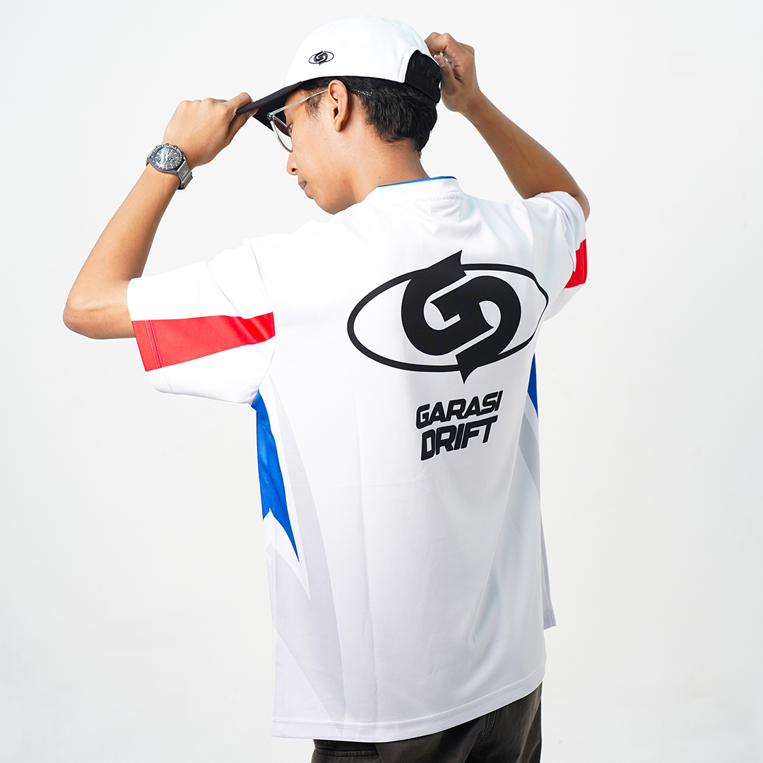 Garasi Drift Classic Jersey Redline Competition White