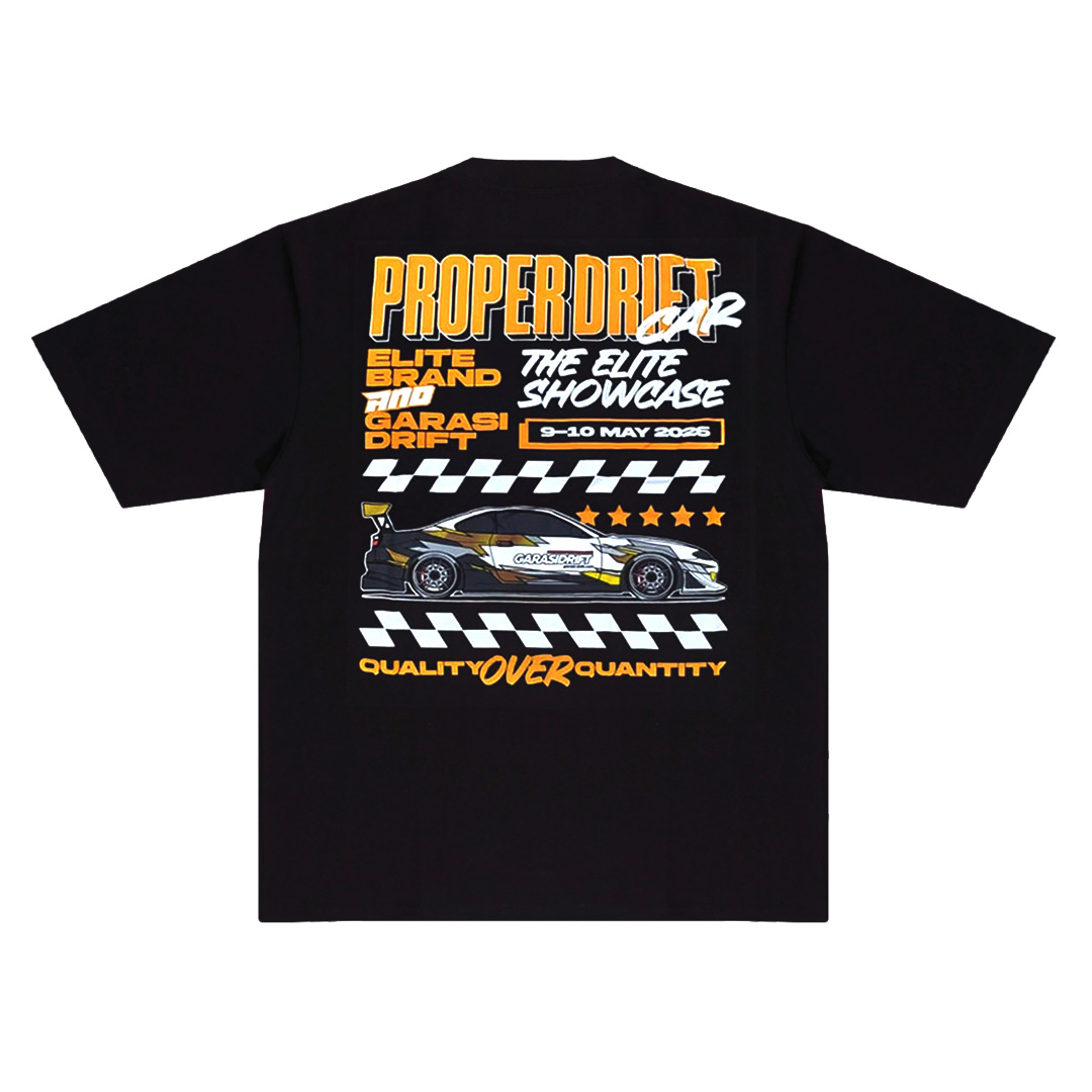 Garasi Drift x Elite Showcase T-Shirt Quality Over Quantity