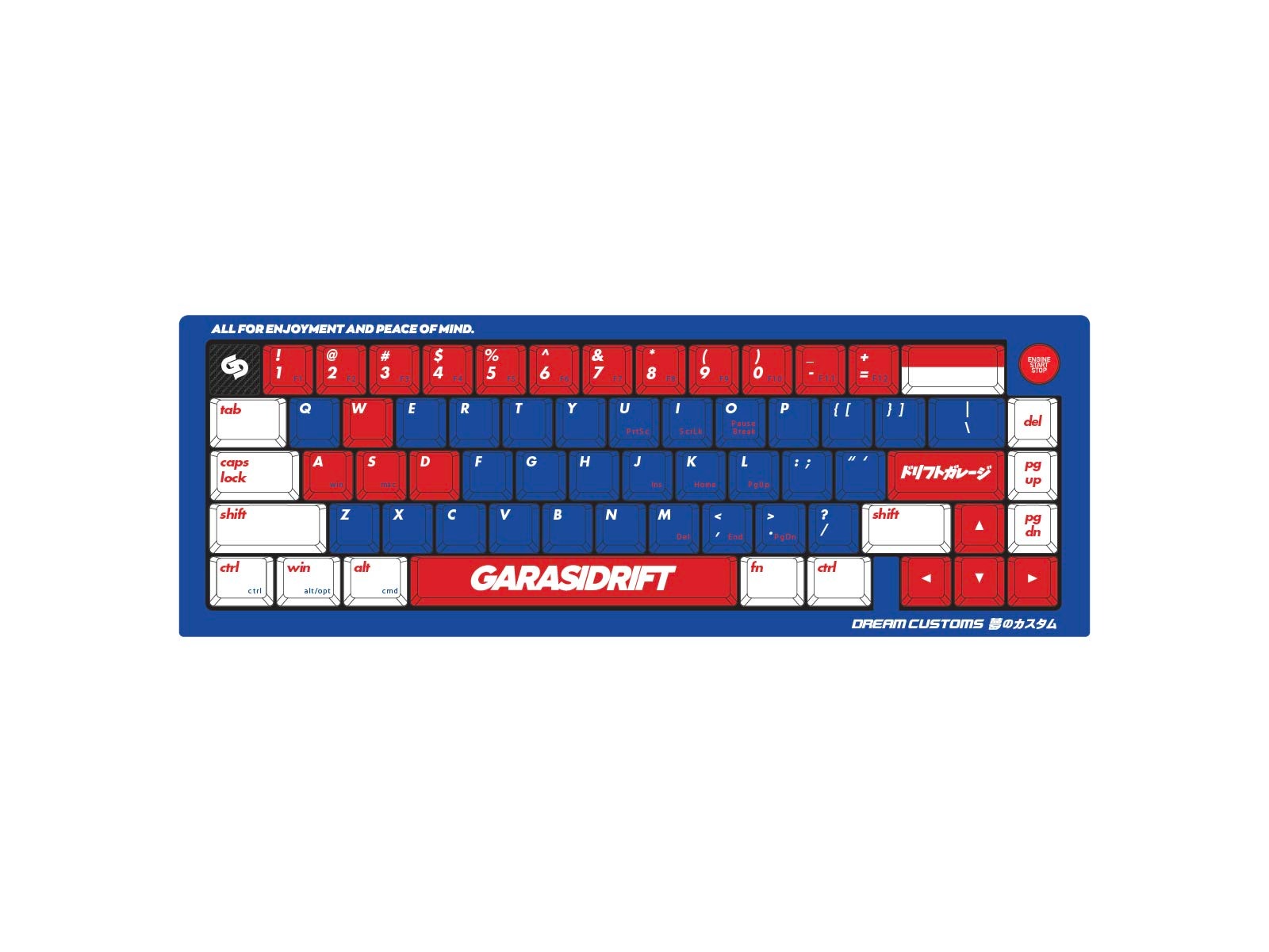 Garasi Drift x Dream Custom BRZiko Mechanical Keyboard and Diorama Mousepad