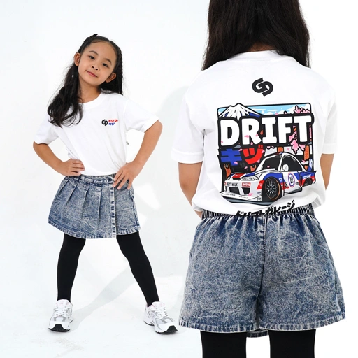 Image of Garasi Drift Kids T-Shirt S15 Le Monalisa LBWK White