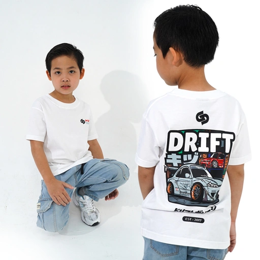 Image of Garasi Drift Kids T-Shirt S15 Fighter Works White