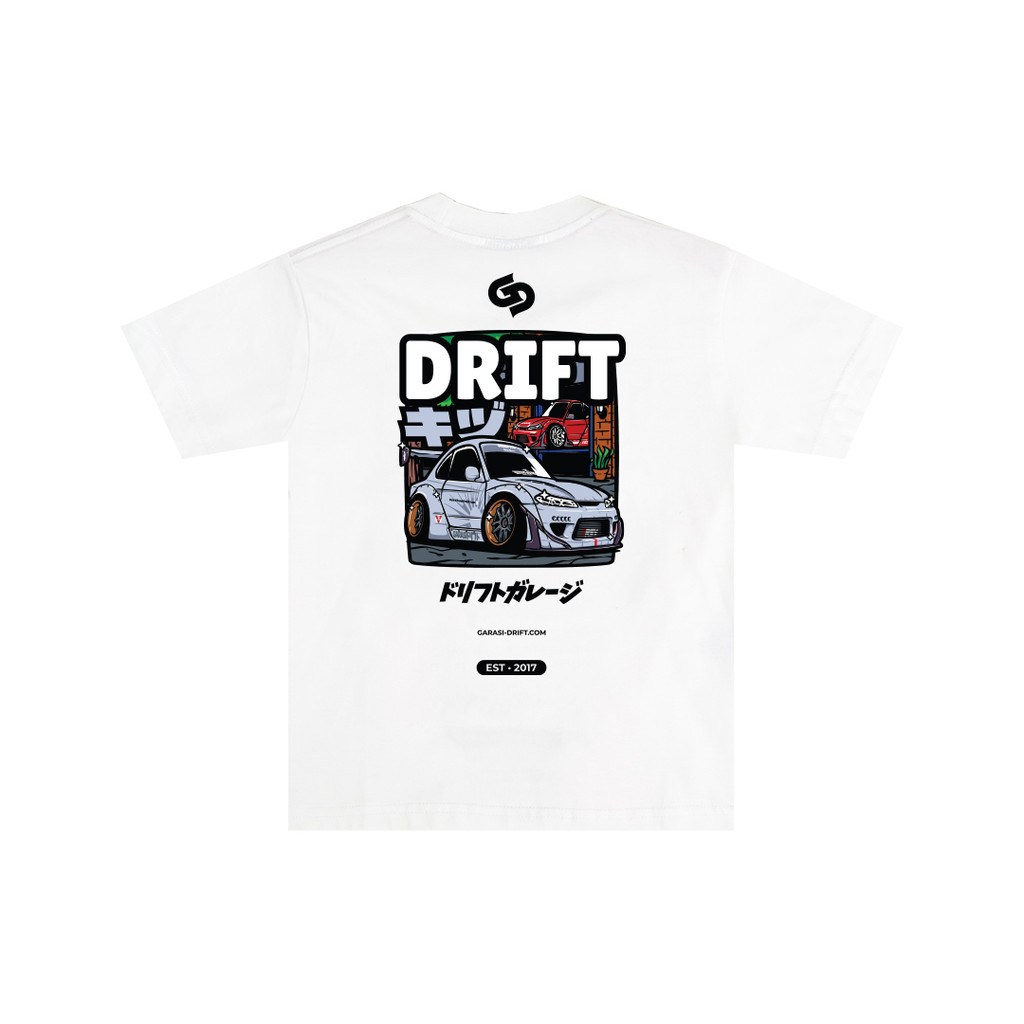Garasi Drift Kids T-Shirt S15 Fighter Works White