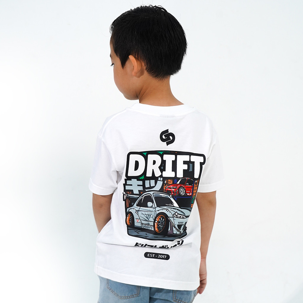 Garasi Drift Kids T-Shirt S15 Fighter Works White
