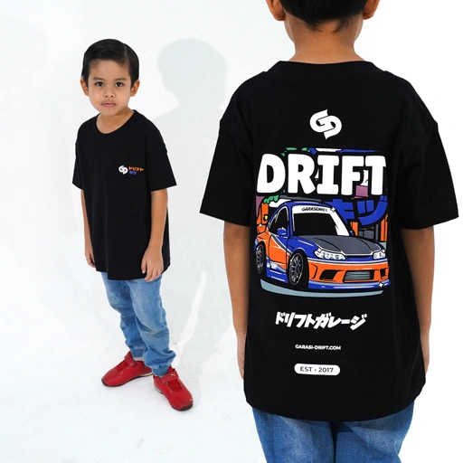 Image of Garasi Drift Kids T-Shirt S15 Monalisa Vertex Black
