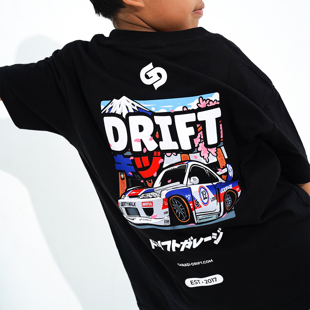 Garasi Drift Kids T-Shirt S15 Le Monalisa LBWK Black