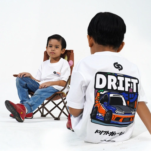 Image of Garasi Drift Kids T-Shirt S15 Monalisa Vertex White