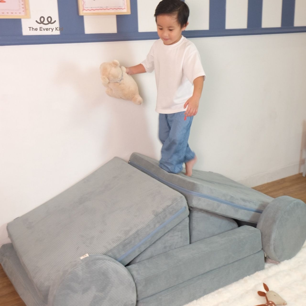 Cozy Bricks EOKO-Tex Curduroy Ocean