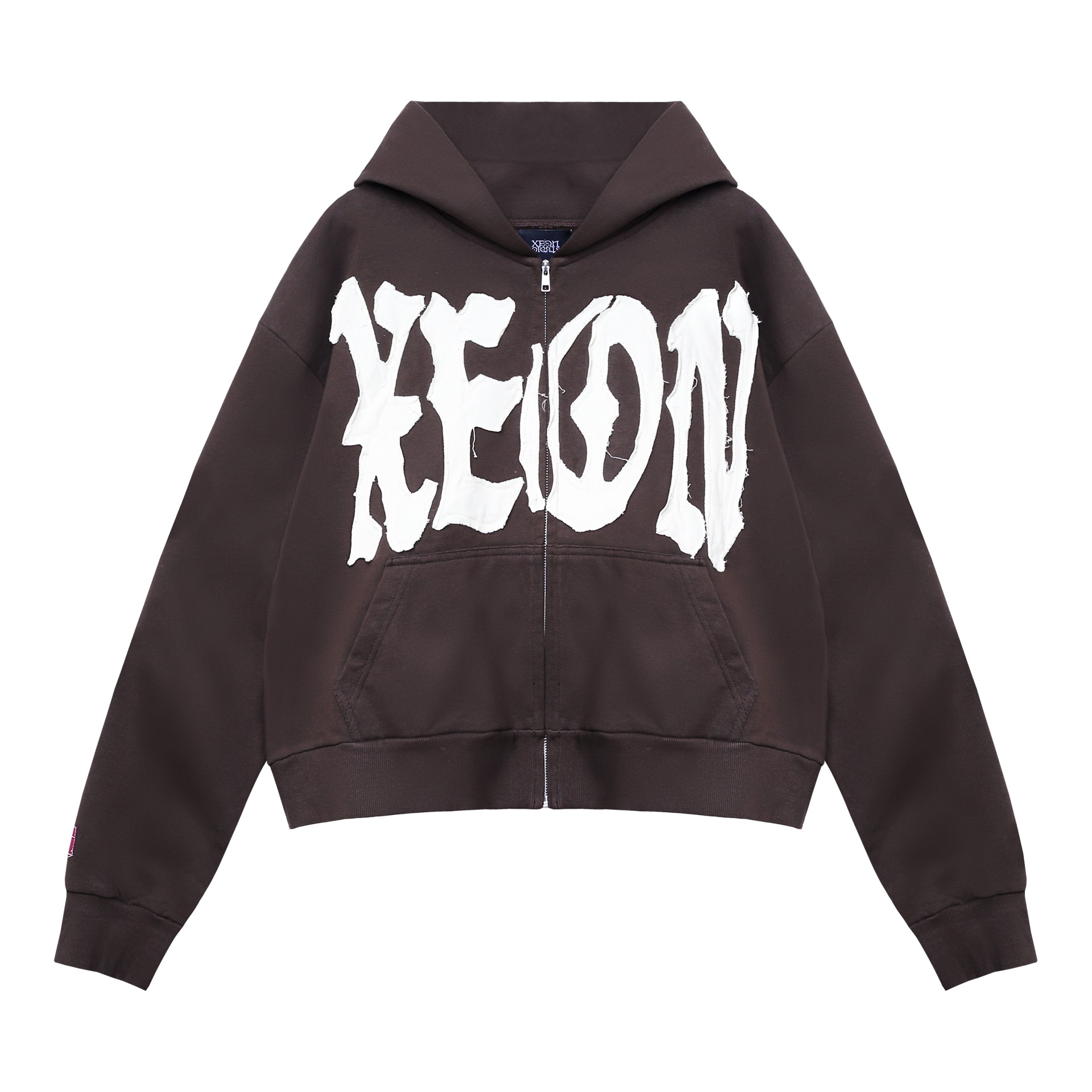 Xeon - Hoodie Boxy Oversize - Distressed Basic Zip