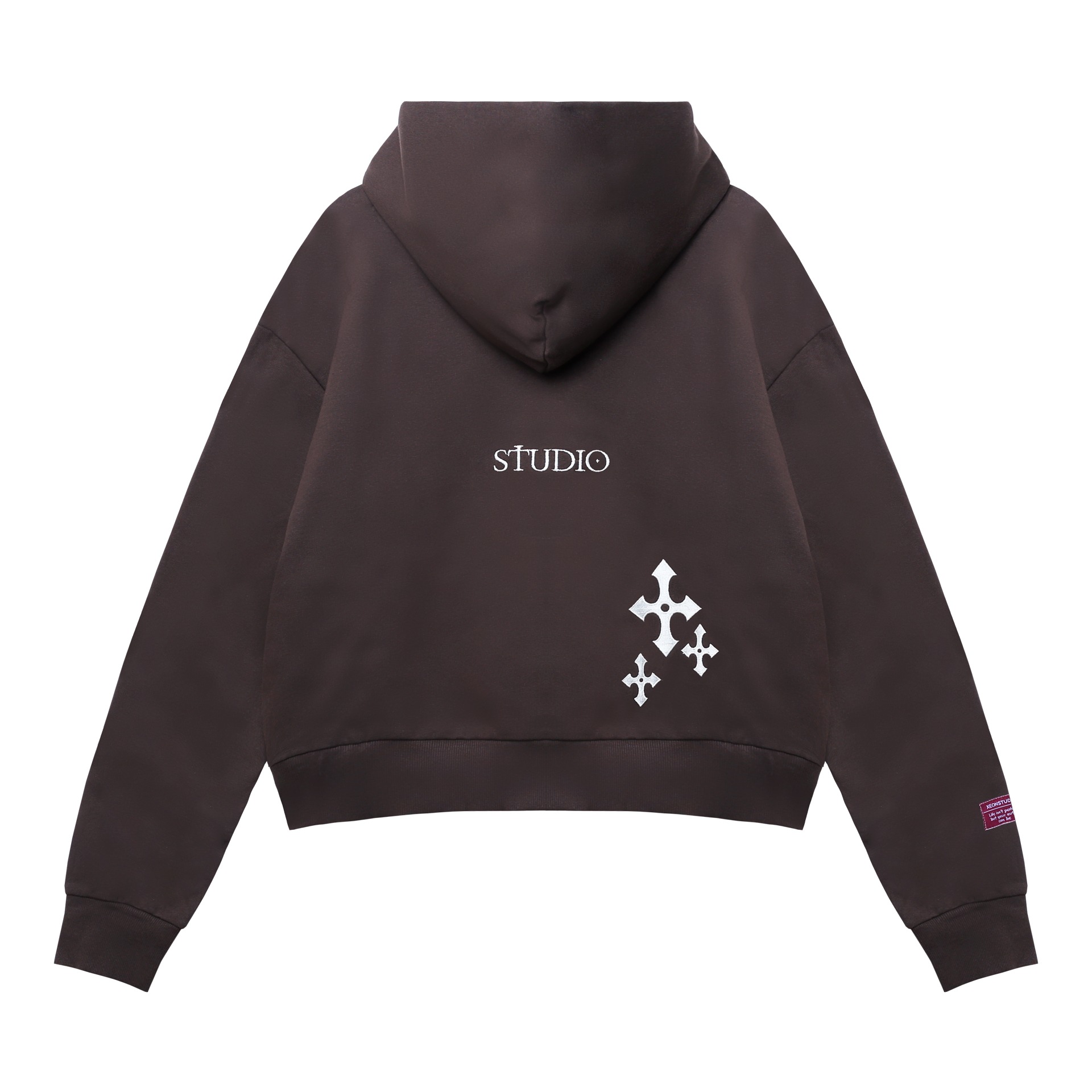Xeon - Hoodie Boxy Oversize - Distressed Basic Zip