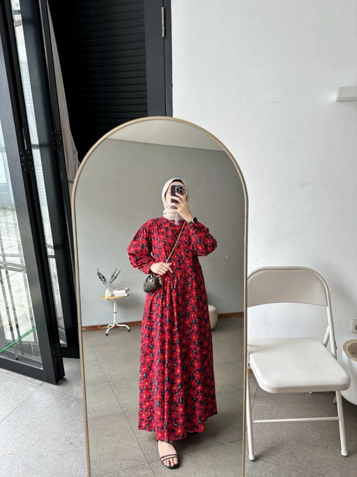 Image of PROUDYHIJAB - Yumi Dress Wanita Korean Style Busui Friendly