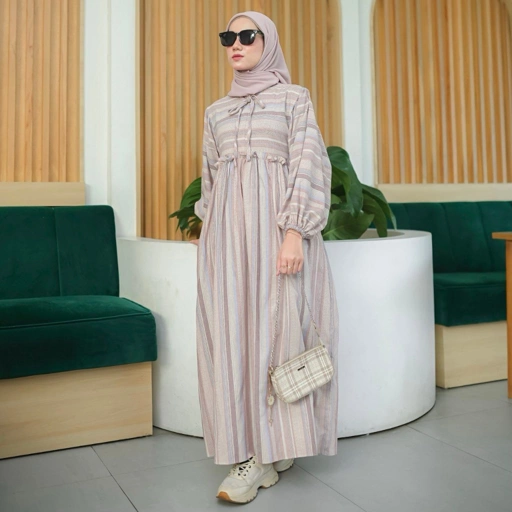 Image of PROUDYHIJAB - Boho Dress Wanita Busui Friendly Korean Style