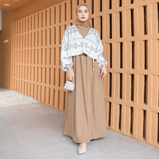 Image of PROUDYHIJAB - Diora Dress Busui Friendly Bukaan Kanan Kiri  By Proudyhijab