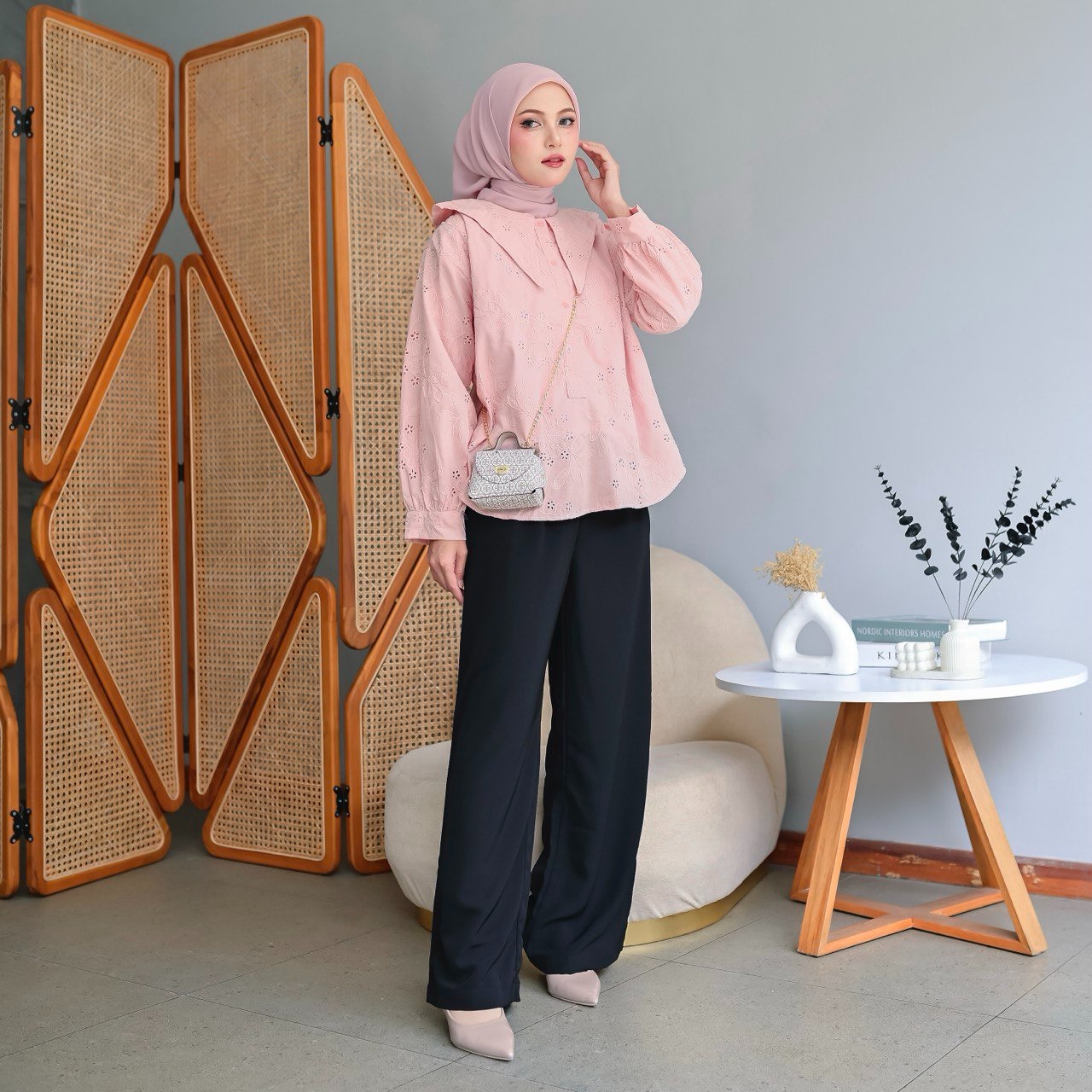 Paket Bundling 1 Buy Get Free (Palermo Pants & Mallory Shirt Atasa Wanita Busui Friendly)