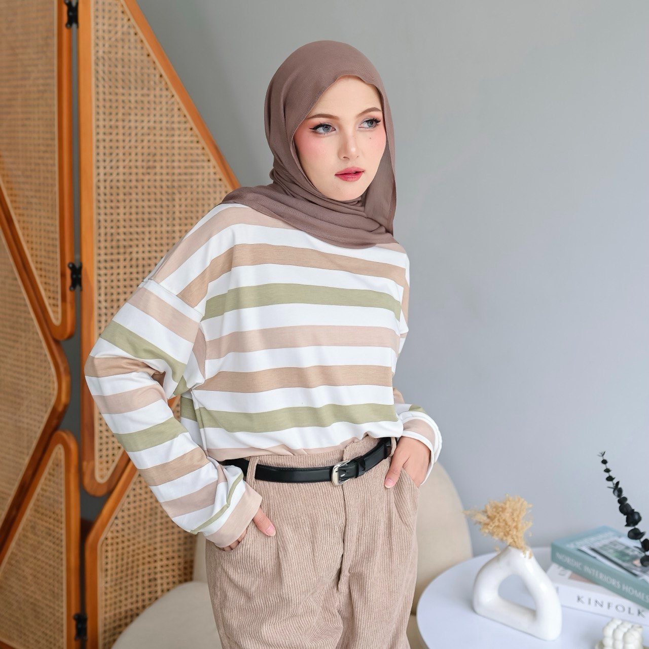 Paket Bundling 1 Buy Get Free (Kami Cargo Pants & Gyomi Shirt Atasa Wanita Busui Friendly)
