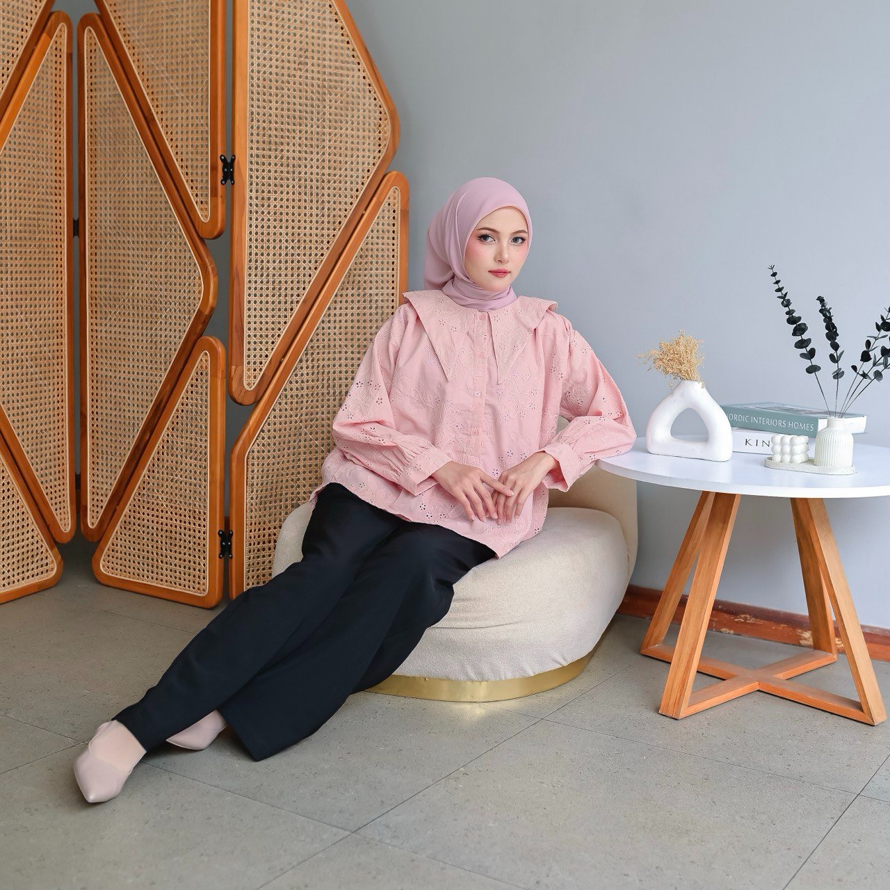 Paket Bundling 1 Buy Get Free (Palermo Pants & Mallory Shirt Atasa Wanita Busui Friendly)