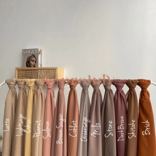 Image of PROUDYHIJAB.ID - Bella Square Pollycotton potton Square Hijab Plain