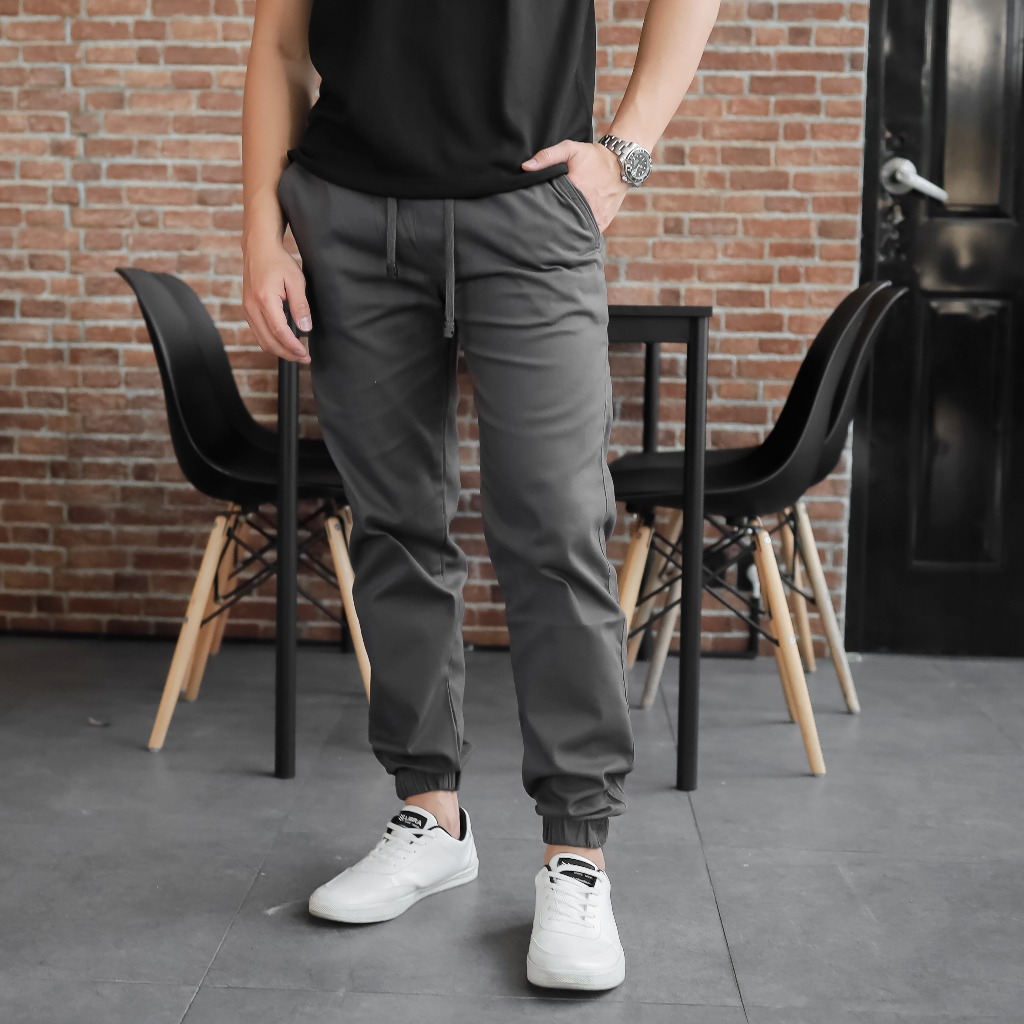 Delibra Celana Jogger  Panjang Grey Old