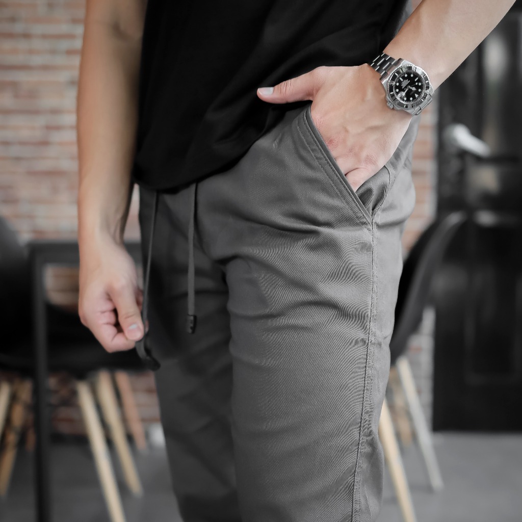 Delibra Celana Jogger  Panjang Grey Old