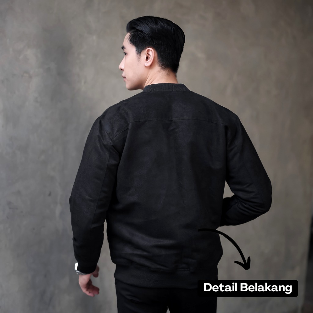 Jaket Bomber Suede Malvin