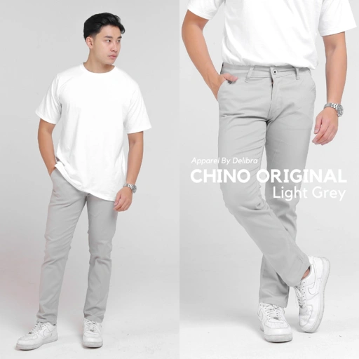 Image of Delibra Celena Chino Panjang Original Light Grey