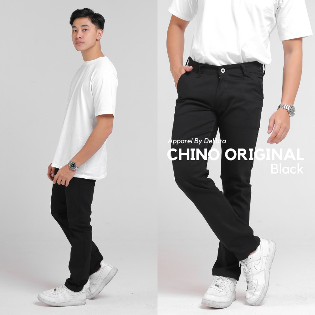 Delibra Celana Chino Panjang Original Black