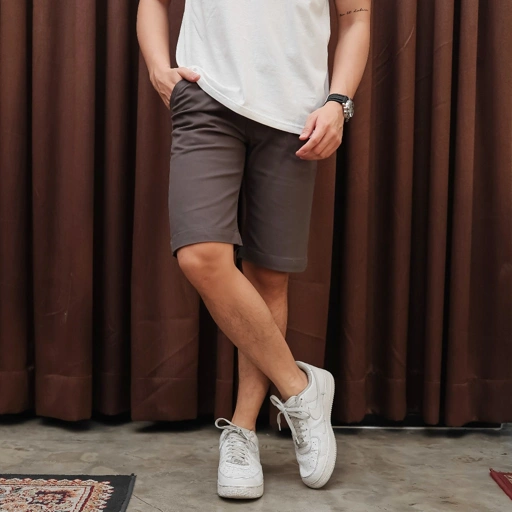 Image of Delibra Celana Chino Pendek Grey Old