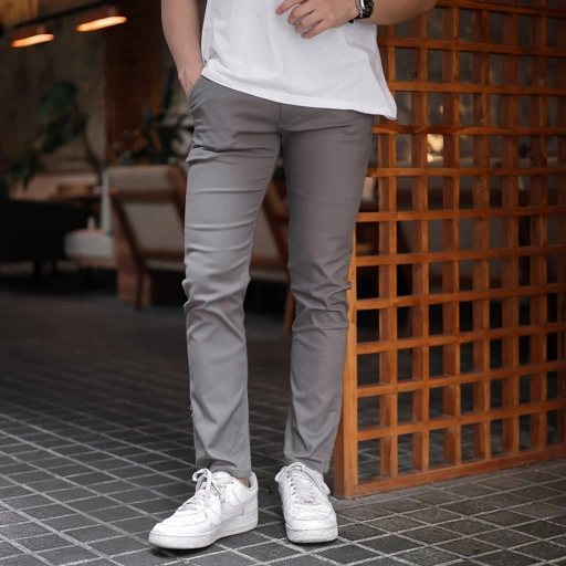 Delibra Celana Chino Panjang Original Grey Young