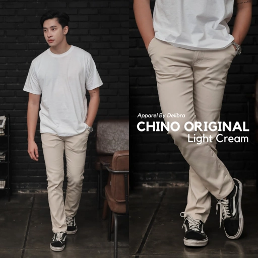 Image of Delibra Celana Chino Panjang Original Light Cream
