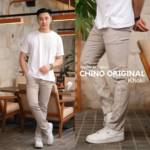 Image of Delibra Celana Chino Panjang Original Khaki